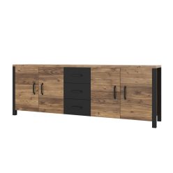 Olin wm 220 komód - appenzeller fenyő/fekete szupermatt