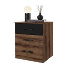 Beta ZB1622 éjjeliszekrény - (kolostor tölgy/fekete)