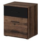 Beta ZB1622 éjjeliszekrény - (kolostor tölgy/fekete)