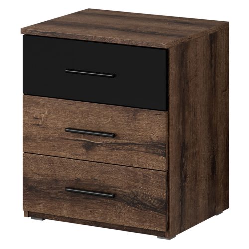 Beta ZB1622 éjjeliszekrény - (kolostor tölgy/fekete)