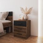 Beta ZB1622 éjjeliszekrény - (kolostor tölgy/fekete)