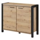 Aktiv TWLK45 komód - 2 ajtós (Taurus tölgy/fekete)