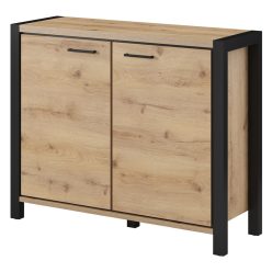 Aktiv TWLK45 komód - 2 ajtós (Taurus tölgy/fekete)