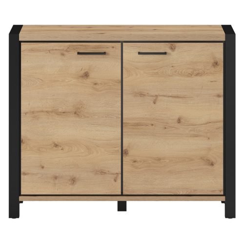 Aktiv TWLK45 komód - 2 ajtós (Taurus tölgy/fekete)