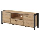 Aktiv TWLK41 TV állvány - 180 - 1 fiókos (Taurus tölgy/fekete)