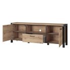 Aktiv TWLK41 TV állvány - 180 - 1 fiókos (Taurus tölgy/fekete)