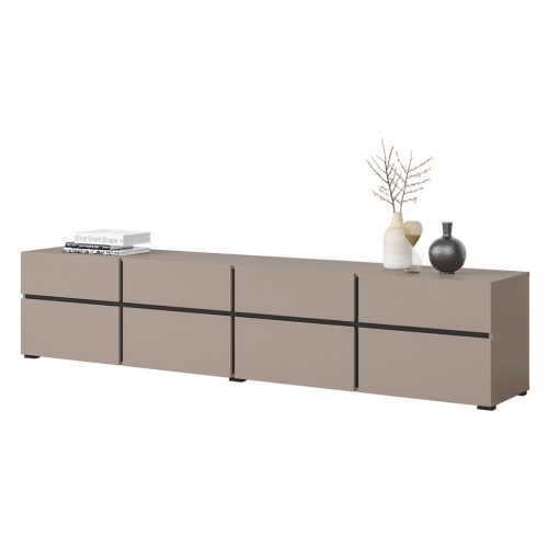 Cross CWMY40 TV állvány - 4 lenyíló ajtós, 4 fiókos (Congo fekete)