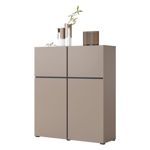 Cross CWMY76 komód - 4 ajtós (Congo fekete)