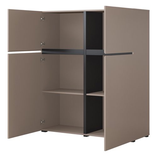 Cross CWMY76 komód - 4 ajtós (Congo fekete)