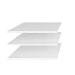 OPTIMA Kiegészítő polcok gardróbhoz (3×), fehér