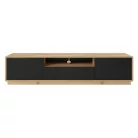 Aston TWLH40 TV állvány - 200 - 2 ajtós, 1 fiókos (Taurus tölgy/matt fekete)