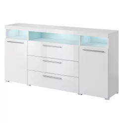 India 97DE25 komód - 182 - 2ajtós, 3 fiókos (Fehér)