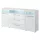 India 97DE25 komód - 182 - 2ajtós, 3 fiókos (Fehér)