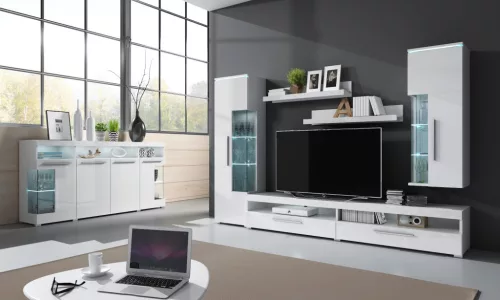 India 97DE25 komód - 182 - 2ajtós, 3 fiókos (Fehér)