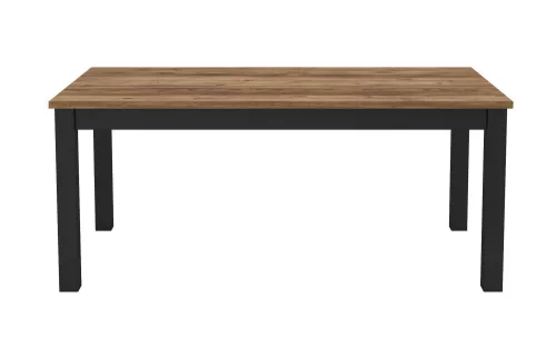 Olin wm étkezőasztal - 180 - appenzeller fenyő/fekete szupermatt
