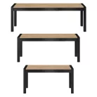 Aktiv TWLK92 bővíthető étkezőasztal - 160-200-240 (Taurus tölgy/fekete)