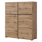 Cross N6MY76 komód - 4 ajtós (Wotan tölgy/fekete)