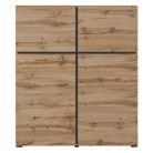 Cross N6MY76 komód - 4 ajtós (Wotan tölgy/fekete)