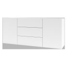 Ava 9NLM26 komód - 2 ajtós, 3 fiókos (Fehér/Wotan tölgy)