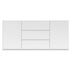 Ava 9NLM26 komód - 2 ajtós, 3 fiókos (Fehér/Wotan tölgy)