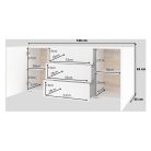 Ava 9NLM26 komód - 2 ajtós, 3 fiókos (Fehér/Wotan tölgy)