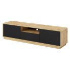 Aston TWLH39 TV állvány - 180 - 2 ajtós, 1 fiókos (Taurus tölgy/matt fekete)
