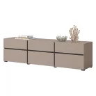 Cross CWMY41 TV állvány - 3 lenyíló ajtós, 3 fiókos (Congo fekete)