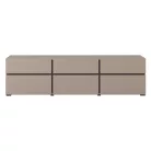 Cross CWMY41 TV állvány - 3 lenyíló ajtós, 3 fiókos (Congo fekete)