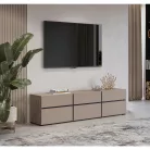 Cross CWMY41 TV állvány - 3 lenyíló ajtós, 3 fiókos (Congo fekete)