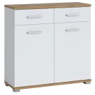 Maitei HOLG07 2D2S komód - fényes fehér/tölgy