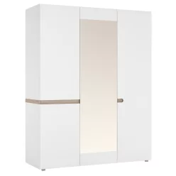   LIVERPOOL TYP22A 3D gardróbszekrény - tölgy/fényes fehér