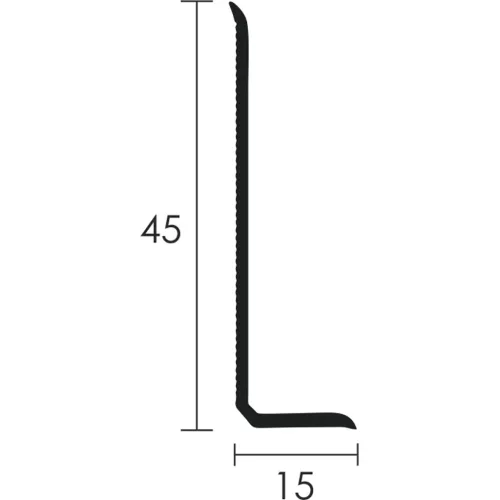 PVC padlószegély 45x15 mm-es, lágy ECO - rozsda
