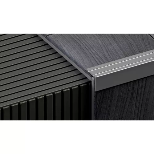 Aluminium 24,5x20 mm-es lépcsőélvédő, szögprofil - 90902 - ezüst - 0,9m - öntapadós