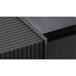   Aluminium 24,5x10 mm-es lépcsőélvédő, szögprofil - 82712 - fekete - 2,7m - öntapadós