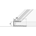 Aluminium A63 magasságkiegyenlítő profil 2,7 m pezsgő - vágott