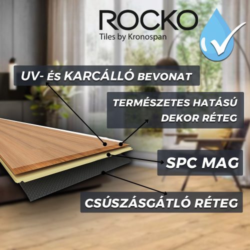Rocko SPC padló R082 Humidor 4 mm