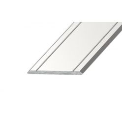   Aluminium 30mm-es lapos burkolatváltó profil - A02T - ezüst - 2,7 m - vágott