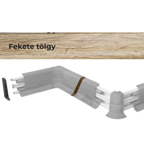 Toldó elem 10556 PVC padlószegélyhez 22992 2db/csomag - 0084 Fekete tölgy