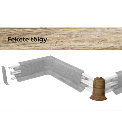 Külső sarokelem 10556 PVC padlószegélyhez 22991 2db/csomag - 0084 Fekete tölgy