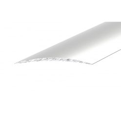   Aluminium 60mm-es íves burkolatváltó profil - A70T - ezüst - vágott