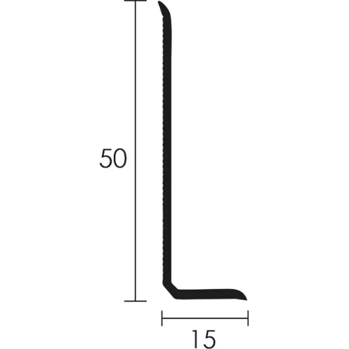 PVC padlószegély 50x15mm-es, lágy - tölgy - 5m