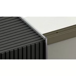   Aluminium 24,5x20 mm-es lépcsőélvédő, szögprofil - 92707 - pezsgő - 2,7m - csavaros