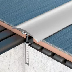   Aluminium 32 mm-es íves burkolatváltó profil - 52702 - ezüst - 2,7m - csavaros