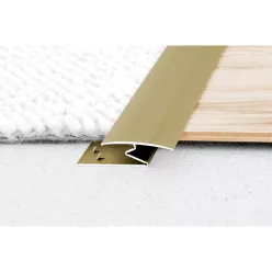   Aluminium 9,6 mm-es íves burkolatváltó profil - 03003 - arany - 3m - csavaros