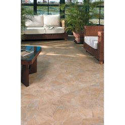   tekercses vinyl padló, PVC -  világosbarna kő mintás Linz 735 Ner 4 m