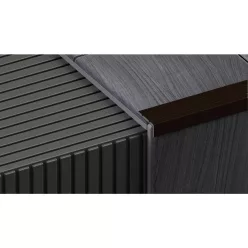   Aluminium 24,5x10 mm-es lépcsőélvédő, szögprofil - 82706 - bronz - 2,7m - öntapadós