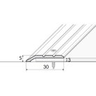 Aluminium 43mm-es végzáró profil - A01T - ezüst - 2,7 m - vágott