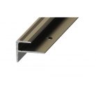 Aluminium 15x22mm-es lépcsőélvédő profil - A60 - pezsgő - 2,7 m - vágott