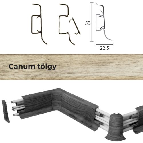 PVC padlószegély 5 cm-es 10556 2500x50mm - 0553 Canum tölgy