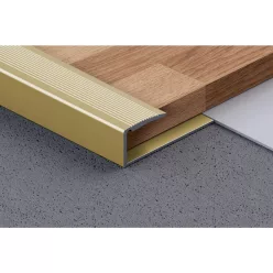   Aluminium 8 mm-es magasságkiegyenlítő profil - 22703 - arany - 2,7m - csavaros